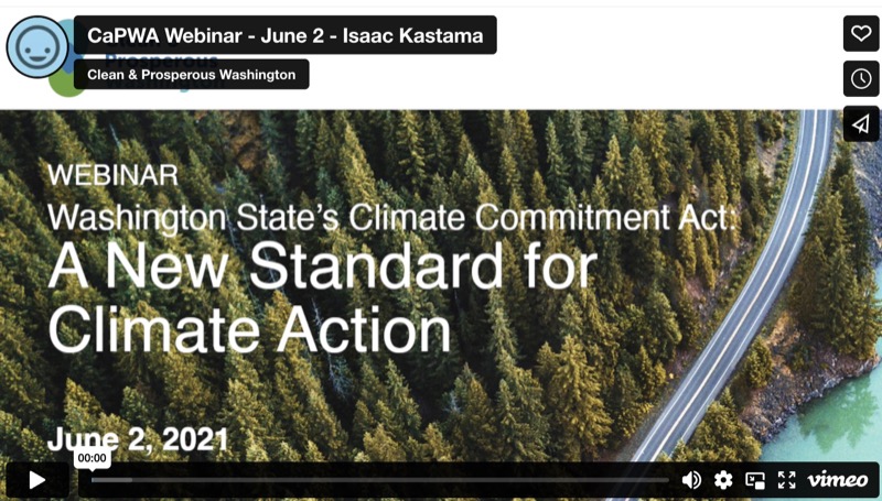 Webinar episode 5: How will the Climate Commitment Act be implemented?