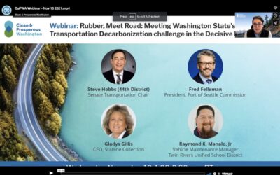 Webinar: Rubber, Meet Road: Meeting Washington State’s Transportation Decarbonization challenge in the Decisive Decade