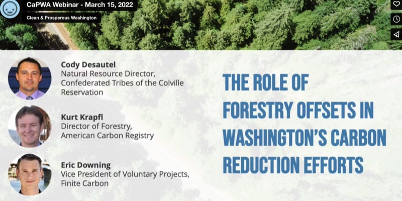 The Role of Forestry Offsets in Washington’s Carbon Reduction Efforts